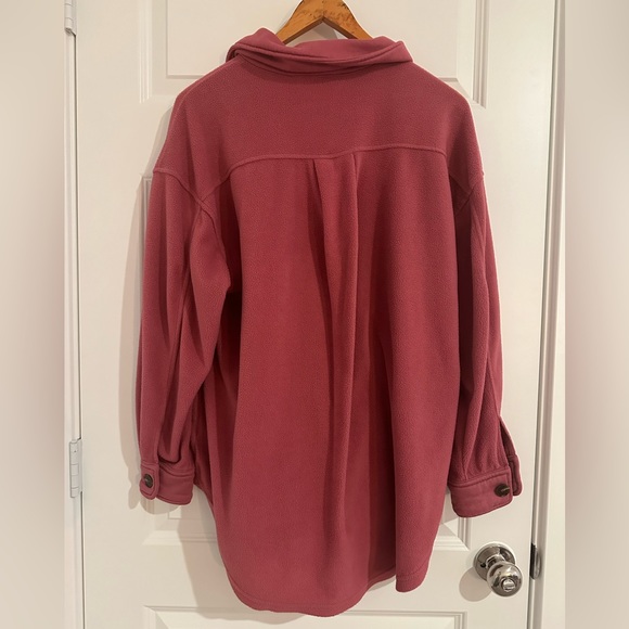 La Miel Pink/Mauve Fleece Shacket - Picture 6 of 6